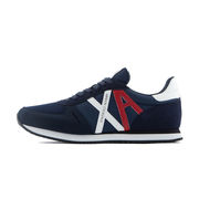 SNEAKER WITH LOGO APPLIED IN FAUX SUEDE Man Navy Blue SNEAKER WITH LOGO APPLIED IN FAUX SUEDE Man Navy Blue