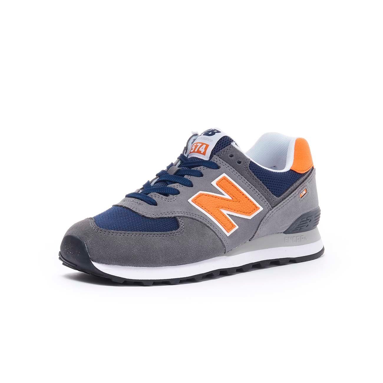 NEW BALANCE SNEAKERS 574 LIFESTYLE SUEDE MESH Man Grey Navy ...