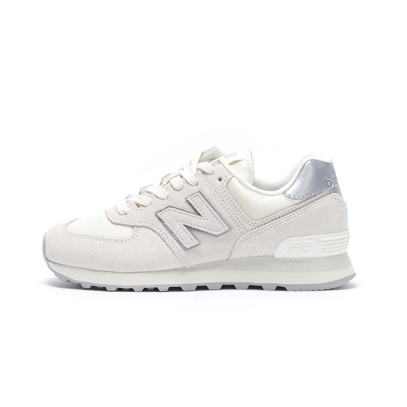 silver new balance sneakers