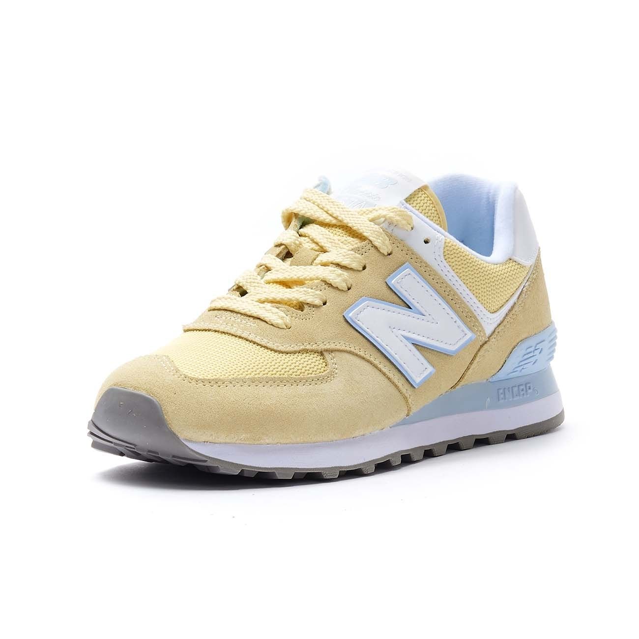 NEW BALANCE SNEAKERS 574 LIFESTYLE SUEDE MESH Woman Sun glow ...