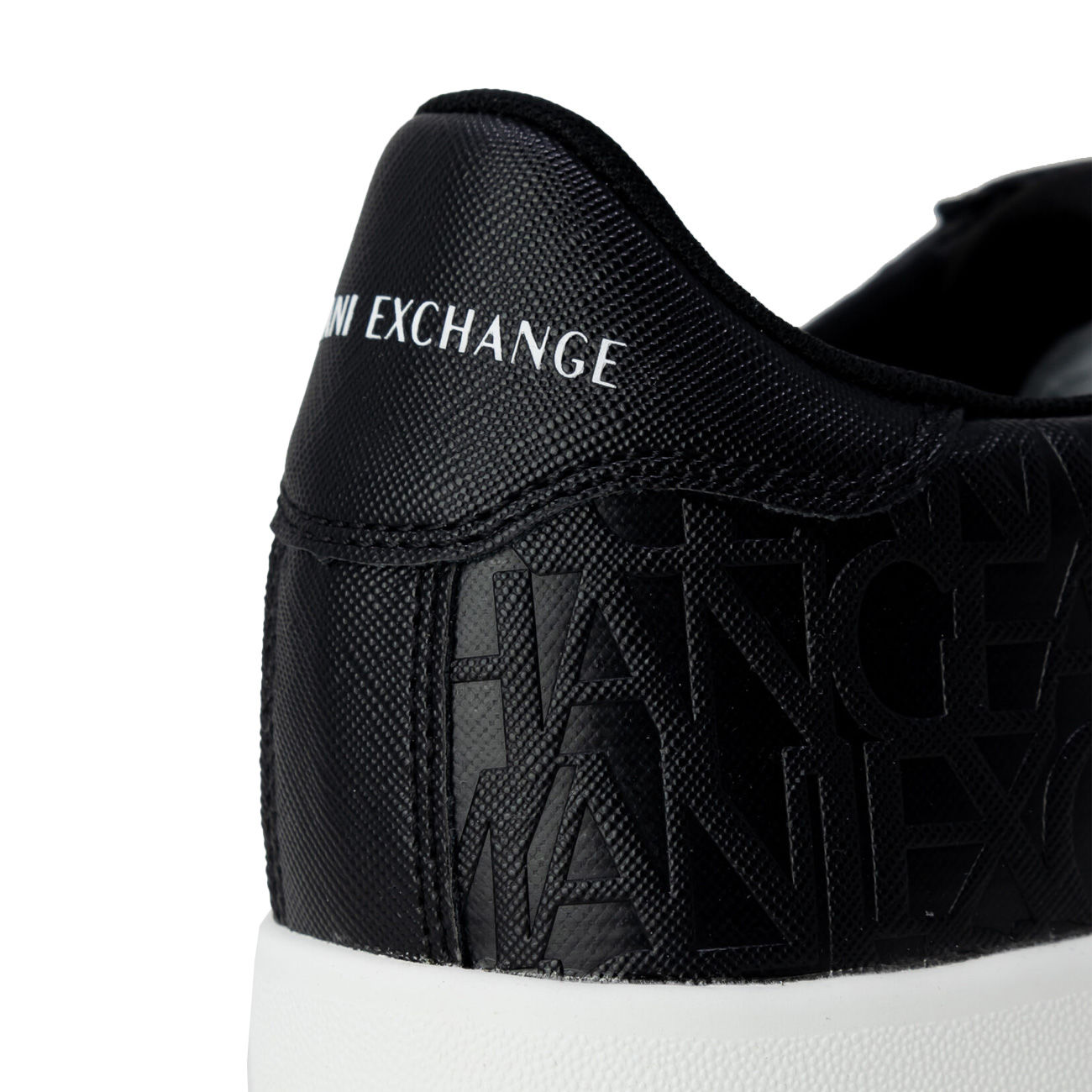 Armani Exchange Large Logo Suede Mix Sneakers In Black - Black | ModeSens |  Armani flip flops, Armani exchange men, Armani exchange