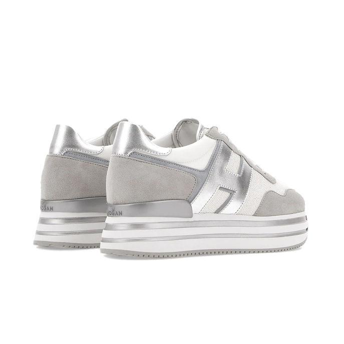 SNEAKERS H483 PLATFORM Woman Gray Silver White