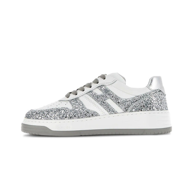 SNEAKERS H630 GLITTER Woman White Silver
