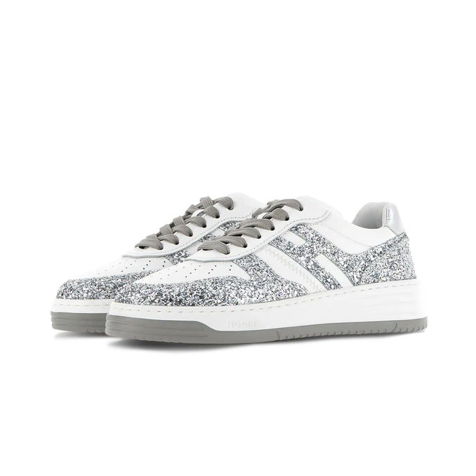 SNEAKERS H630 GLITTER Woman White Silver