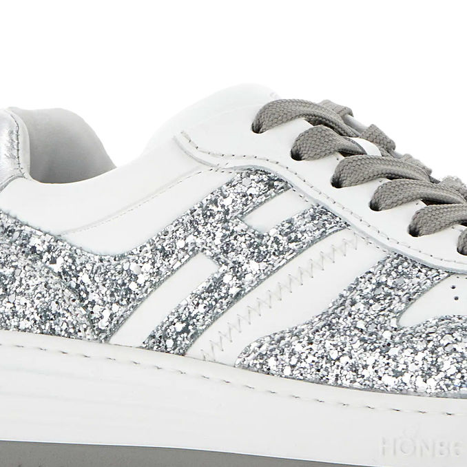 SNEAKERS H630 GLITTER Woman White Silver