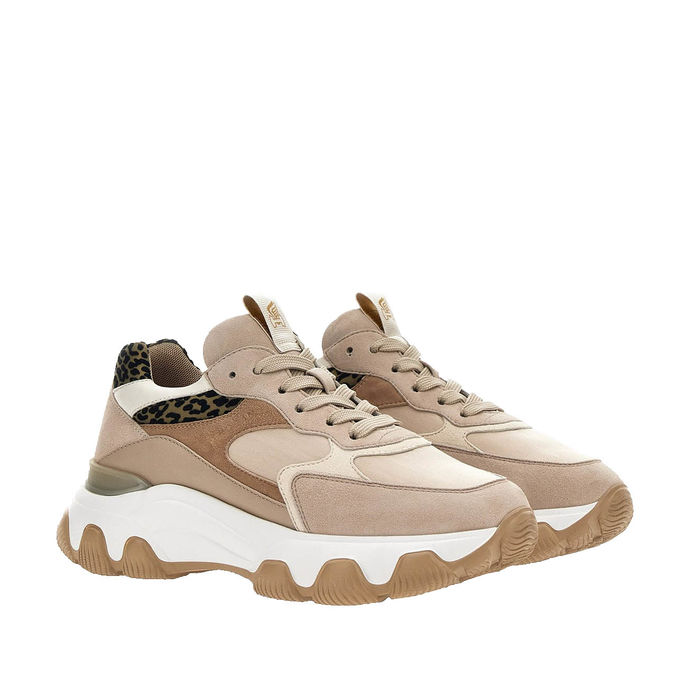 SNEAKERS HYPERACTIVE ANIMALIER Donna Beige Leopard