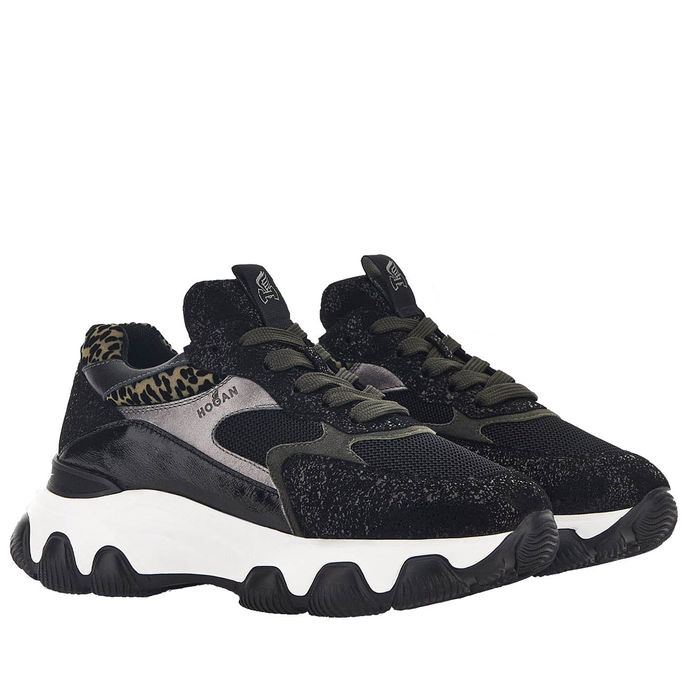 SNEAKERS HYPERACTIVE ANIMALIER Woman Black Leopard