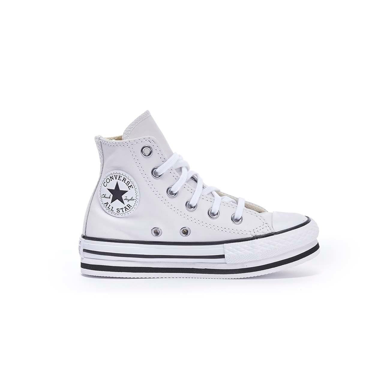 CONVERSE SNEAKERS LEATHER CHUCK TAYLOR ALL STAR PLATFORM Kid Black | Mascheroni