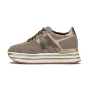 HOGAN SNEAKERS H483 MIDI PLATFORM Woman Beige Natural