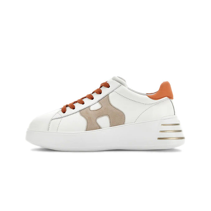 SNEAKERS REBEL H564 Woman White Orange