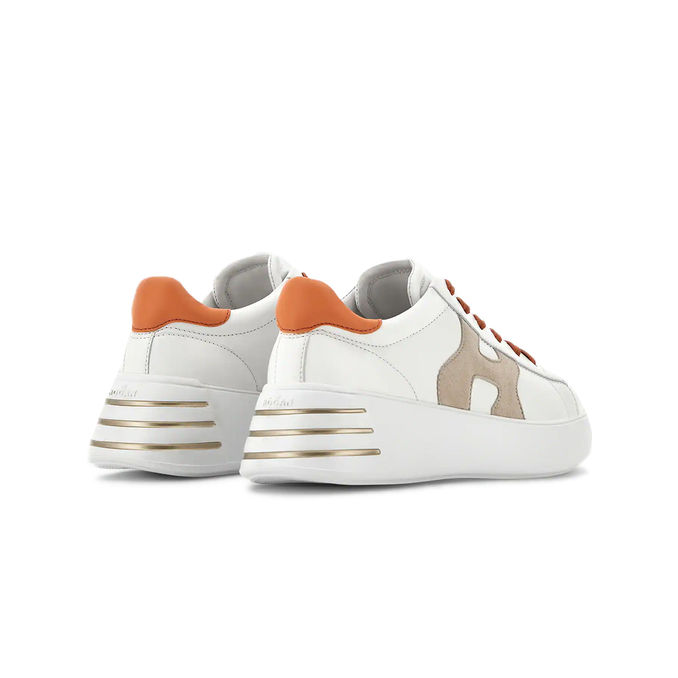 SNEAKERS REBEL H564 Woman White Orange