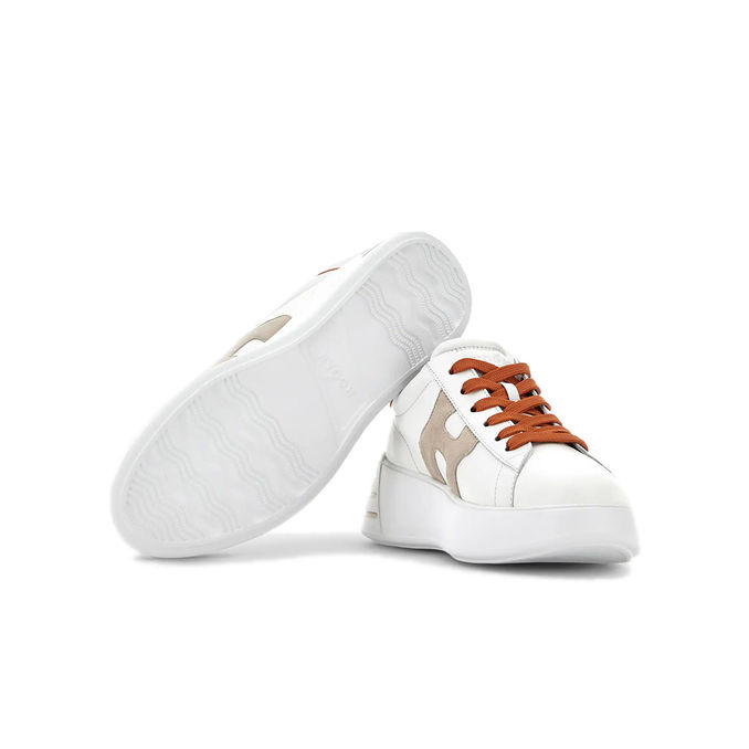 SNEAKERS REBEL H564 Woman White Orange