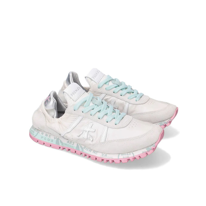 SNEAKERS SEAND Woman White Silver Pink Light Blue
