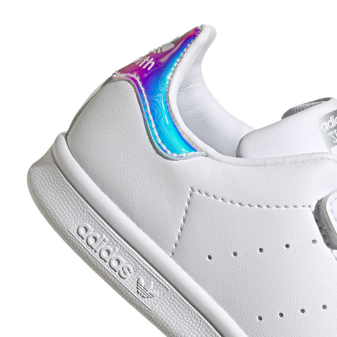 SNEAKERS STAN SMITH Girl White Silver Metallic