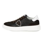 SNEAKERS TEMPLE IN SUEDE AND LEATHER Man Military green SNEAKERS TEMPLE IN SUEDE AND LEATHER Man Military green