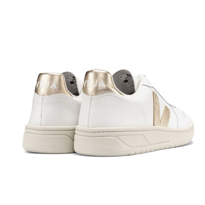 SNEAKERS V-10 LEATHER Woman Extra White Platine