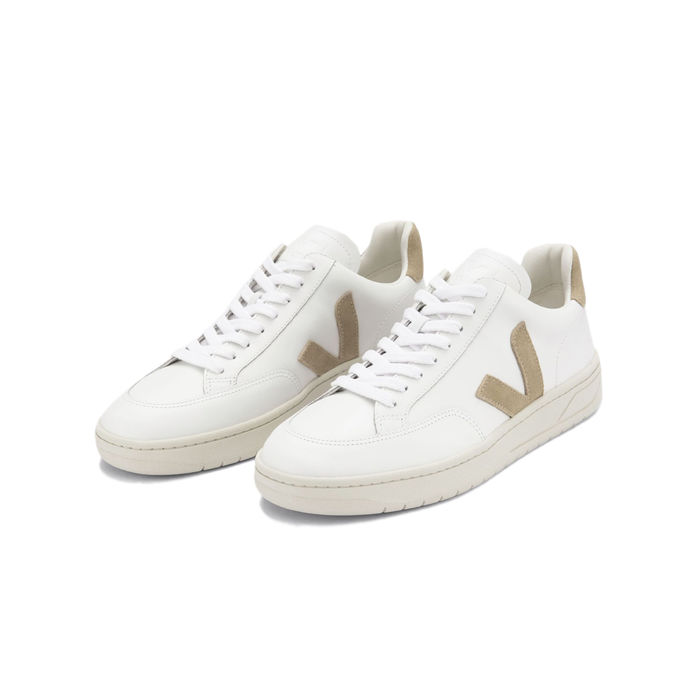 SNEAKERS V 12 LEATHER Woman White Dune