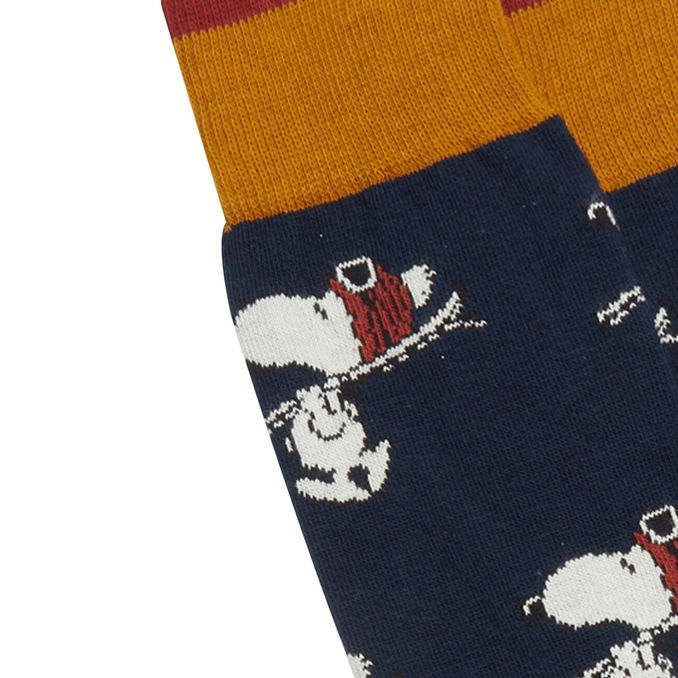 SNOOPY SKI ALL OVER SOCKS Unisex Blue