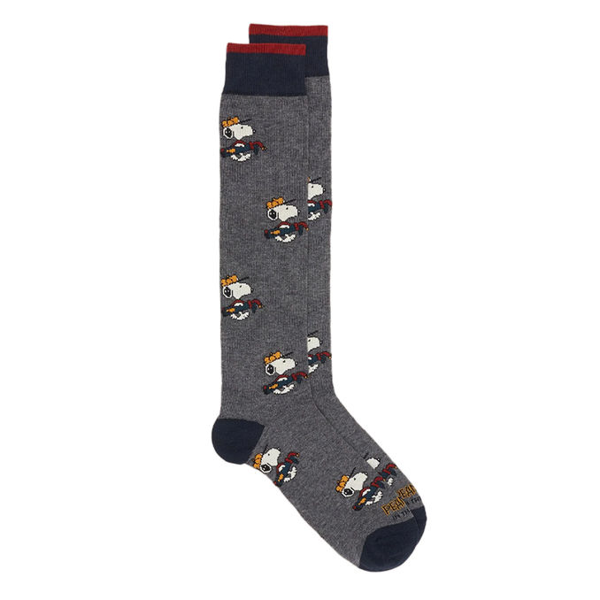 SOCKS SNOOPY CADDY ALLOVER Unisex Dark Grey