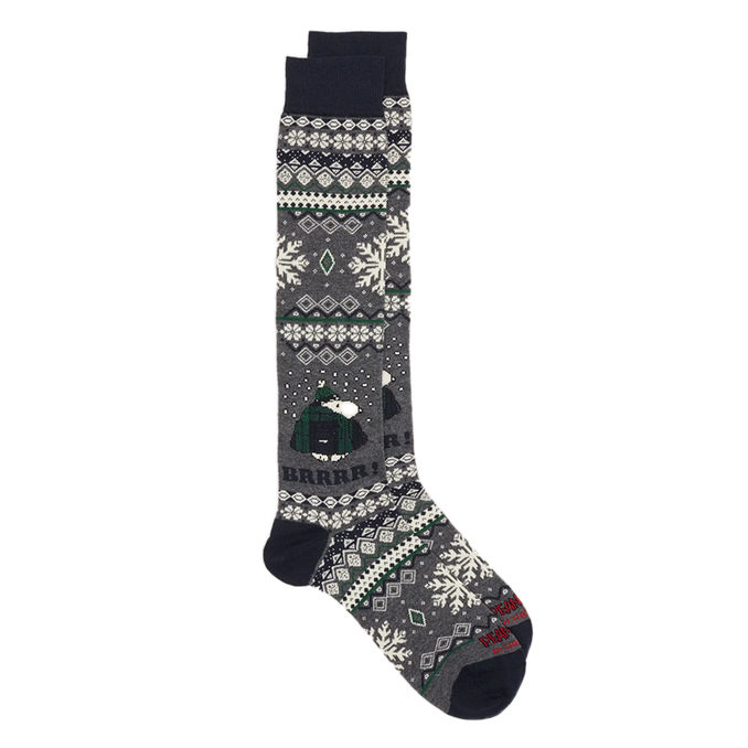 SOCKS SNOOPY PUFFER Unisex Grey Dark