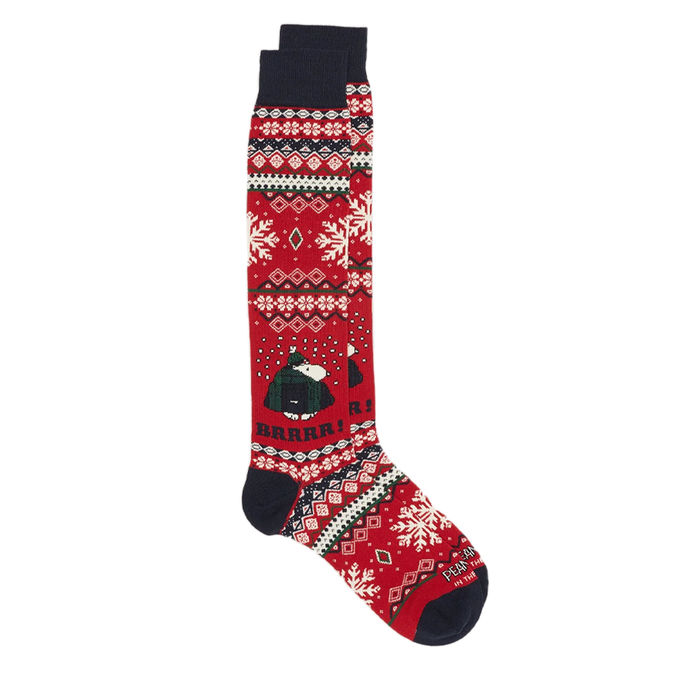 SOCKS SNOOPY PUFFER Unisex Red