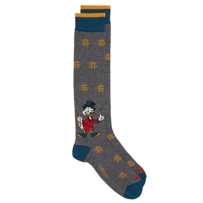 SOCKS ZIO PAPERONE DOLLAR Unisex Dark Grey