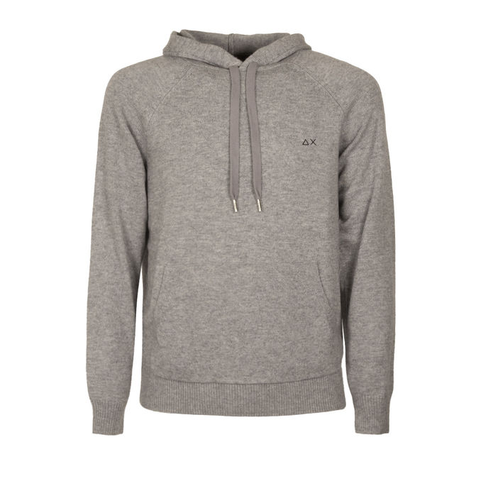 SOLID COLOR SWEATSHIRT IN WOOL BLEND Man Grey