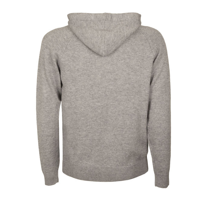 SOLID COLOR SWEATSHIRT IN WOOL BLEND Man Grey