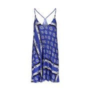 SPAGHETTI DRESS WITH BANDA PRINT Woman Bandana Royal White SPAGHETTI DRESS WITH BANDA PRINT Woman Bandana Royal White