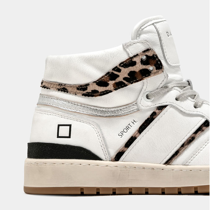 SPORT HIGHT VINTAGE CALF SNEAKER Woman White Leopard