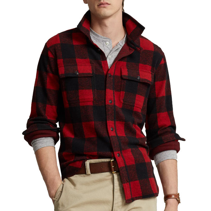 SPORTY SHIRT Man Madison Red Polo Black