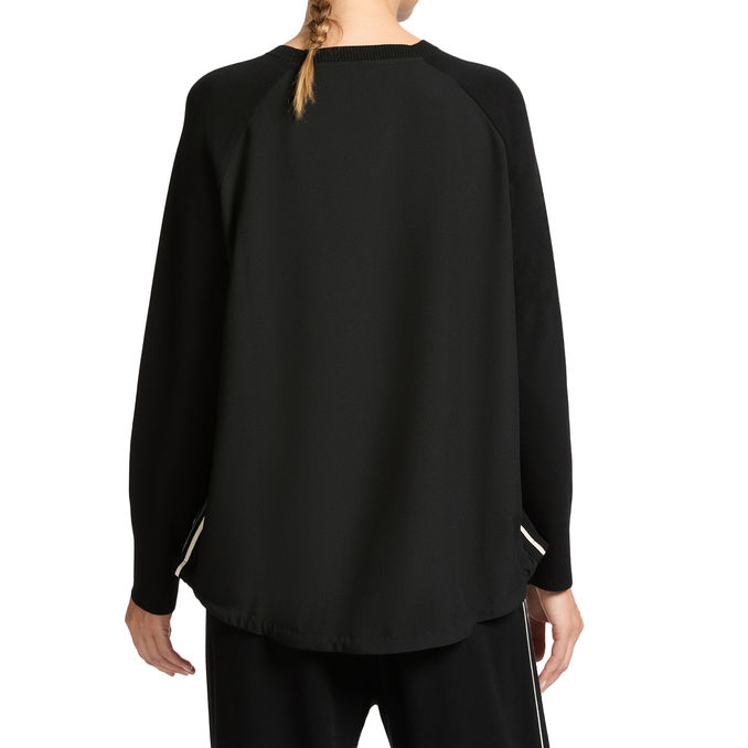 SPORTY SWEATER WITH DETACHABLE COLLAR