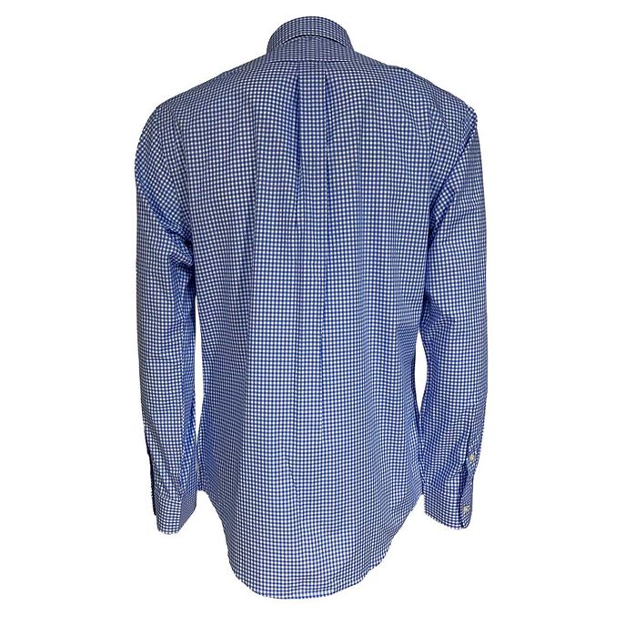 SQUARED BUTTON DOWN SLIM SHIRT Man Light blue White