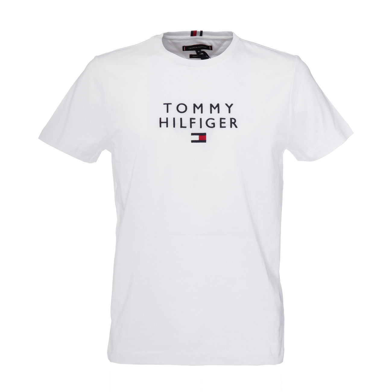 Echt niet Ochtend gymnastiek Egomania TOMMY HILFIGER STACKED FLAG T-SHIRT Man White | Mascheroni Store