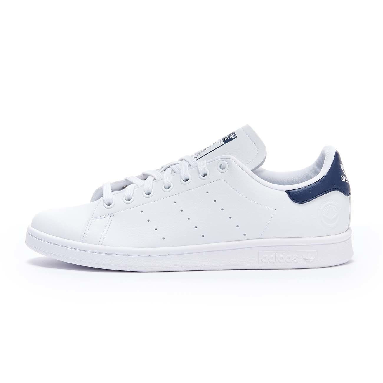 Mens adidas Stan Smith Athletic Shoe - White / Navy
