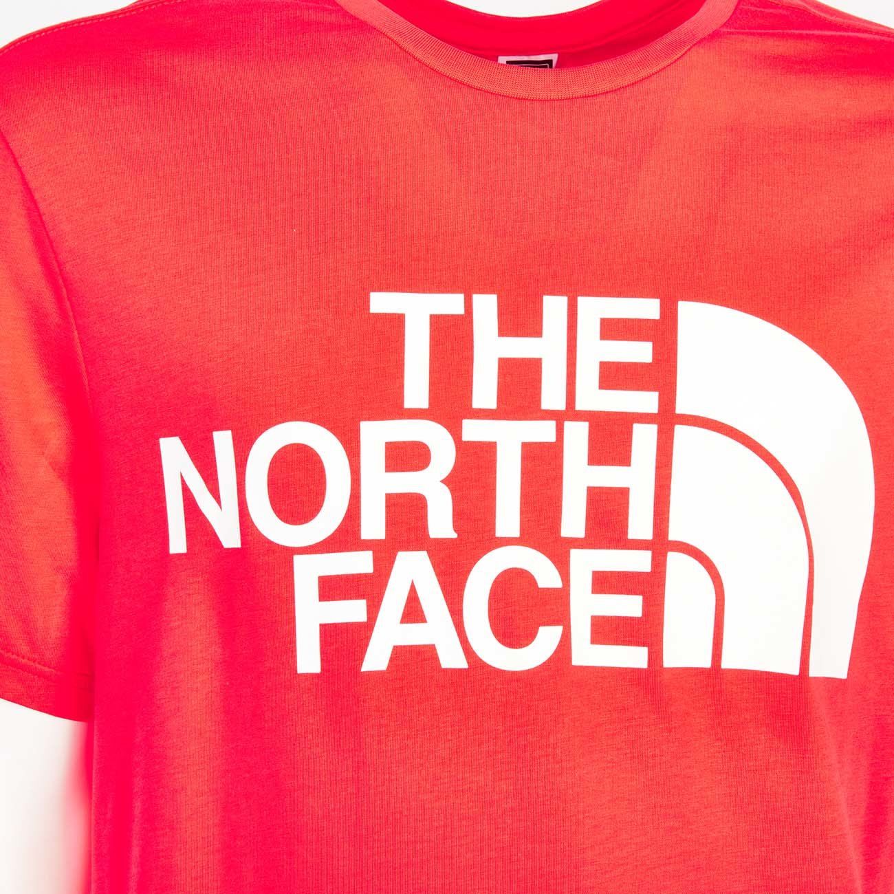 orange north face shirt