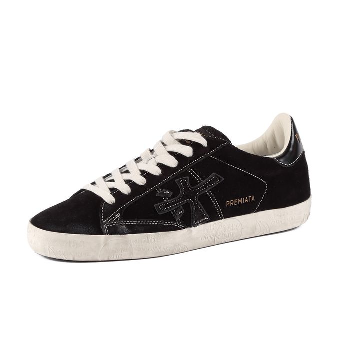 STEVEN SNEAKER IN LEATHER Man Black