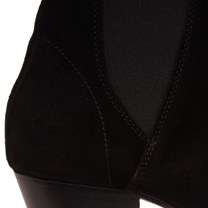 STIVALETTI TEXANI VELOUR Donna Nero