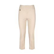 STRETCH CAPRI PANTS IN TECHNICAL FABRIC Woman Champagne STRETCH CAPRI PANTS IN TECHNICAL FABRIC Woman Champagne