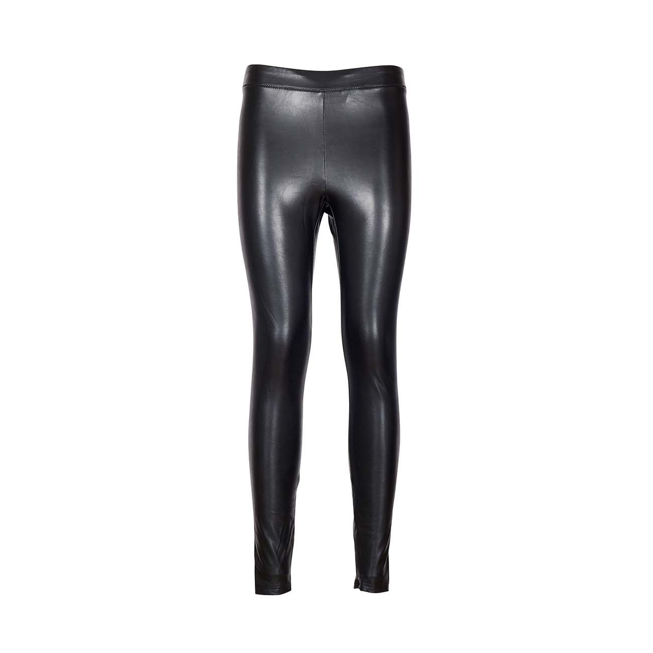 MICHAEL KORS STRETCH FAUX LEATHER LEGGINGS WITH ZIP Woman Black