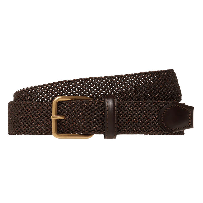 STRETCH LUREX BELT Woman Brown