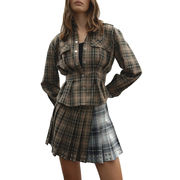 STUDDED CHECK BUSTIER SHIRT STUDDED CHECK BUSTIER SHIRT