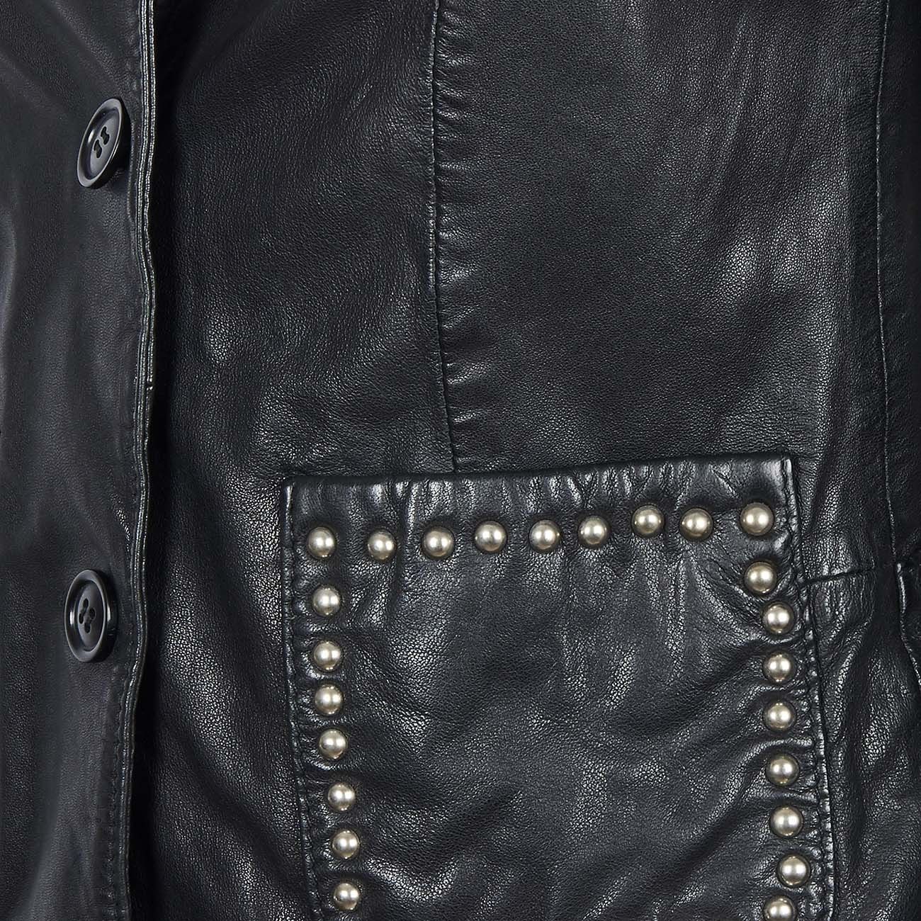 leather jacket with black studs