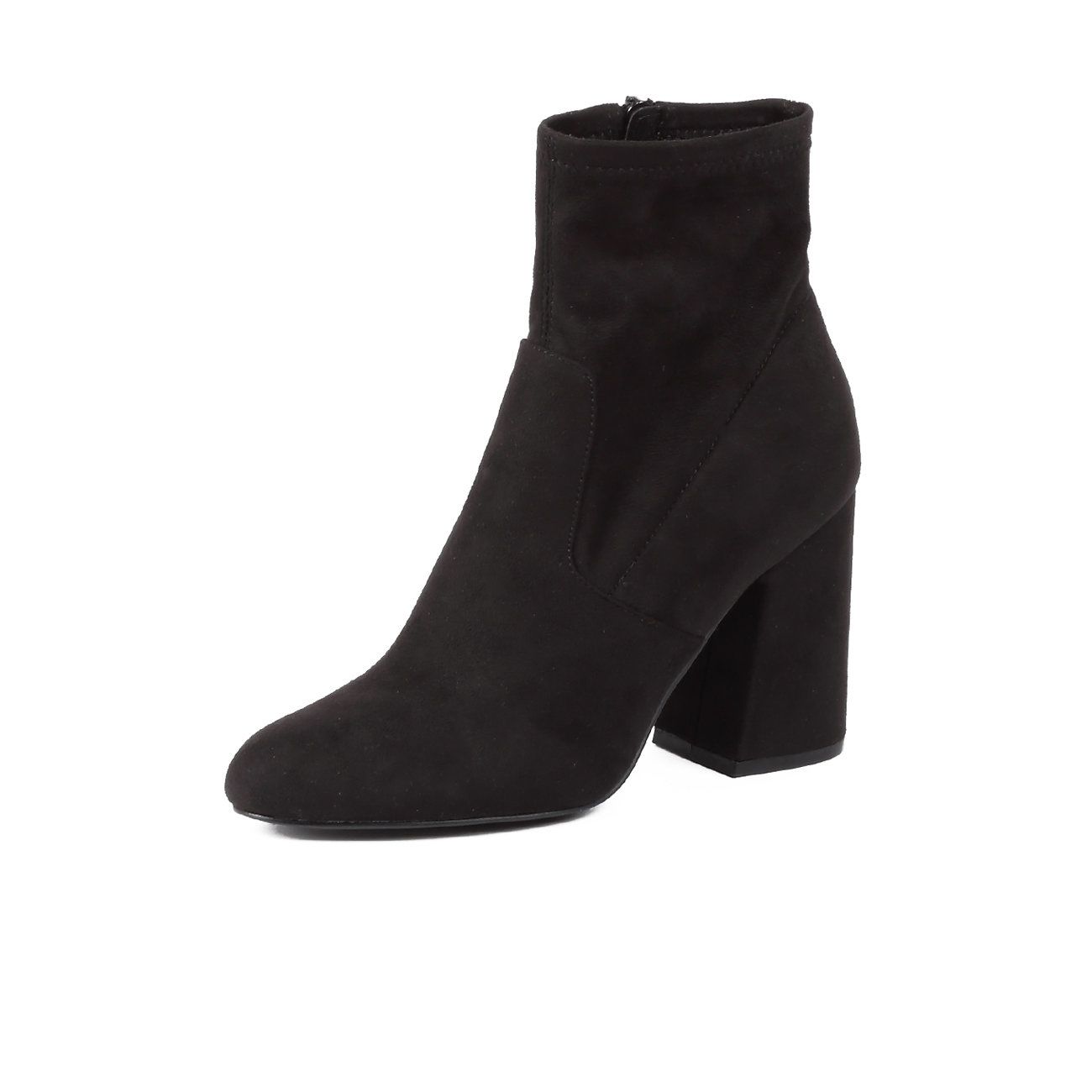 a lo largo subterráneo para donar STEVE MADDEN SUEDE ANKLE BOOTS WITH FLARED HEEL Woman Black | Mascheroni  Store