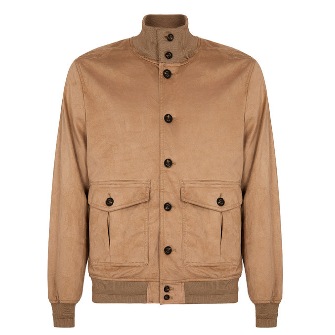 SUEDE EFFECT TURTLENECK JACKET Men Rope