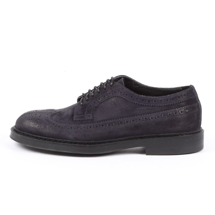 SUEDE LACES SHOES DERBY Man Blue