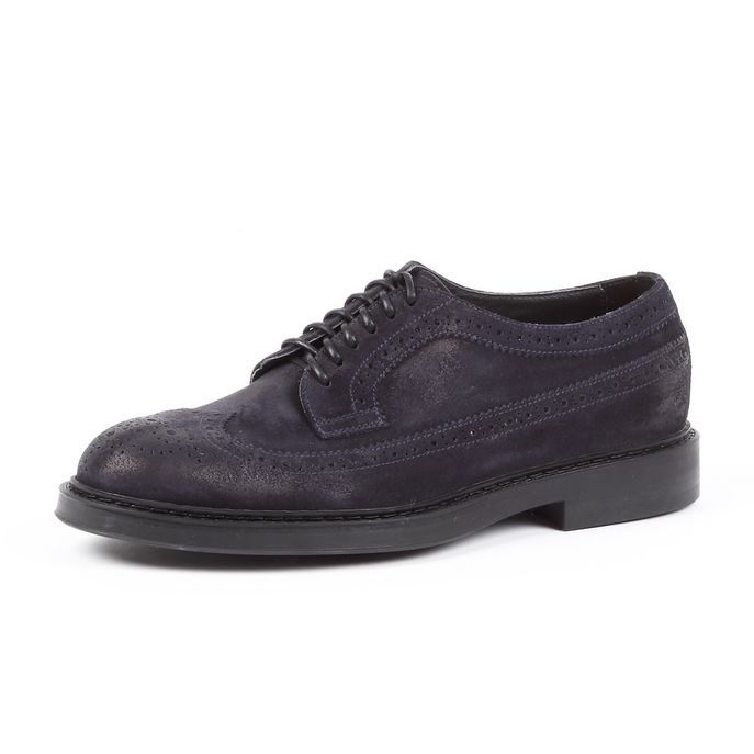 SUEDE LACES SHOES DERBY Man Blue