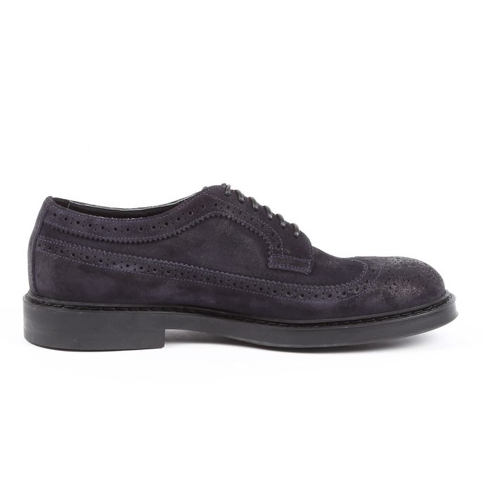 SUEDE LACES SHOES DERBY Man Blue