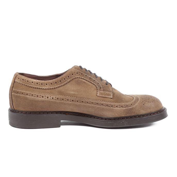 SUEDE LACES SHOES DERBY Man Tobacco