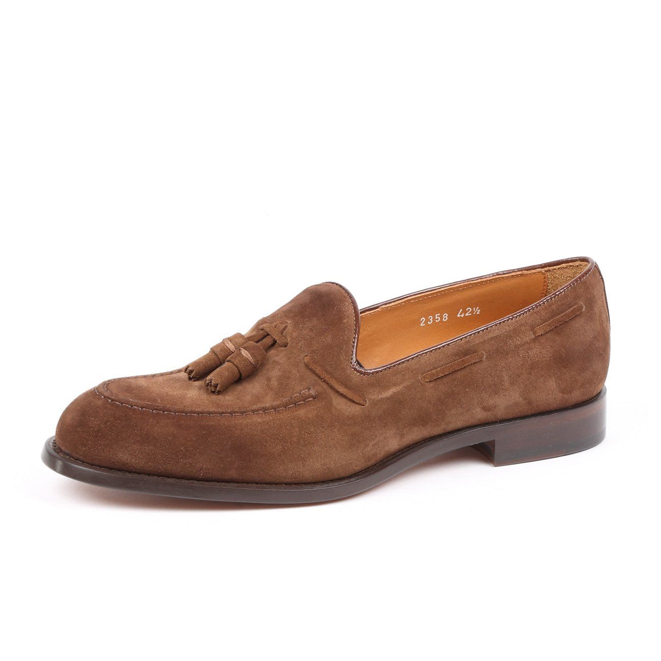 DOUCAL'S SUEDE LOAFER WITH TASSELS Man Tobacco Malt | Mascheroni Moda